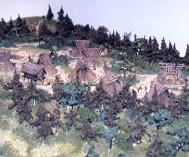 弥生時代の村の様子（加村台遺跡の模型）