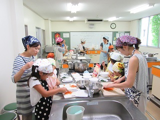 親子料理教室の参加者
