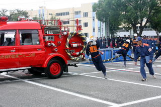第20回流山市消防団実戦消防操法大会の写真