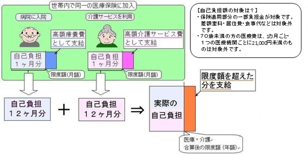 高額医療・高額介護合算制度のイラスト