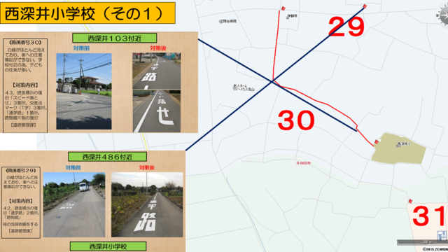 西深井小学校全体図