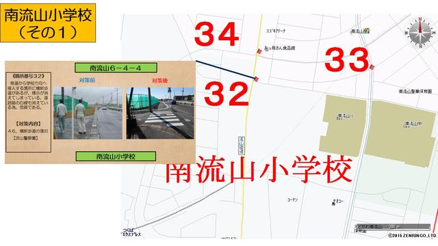 南流山小学校全体図
