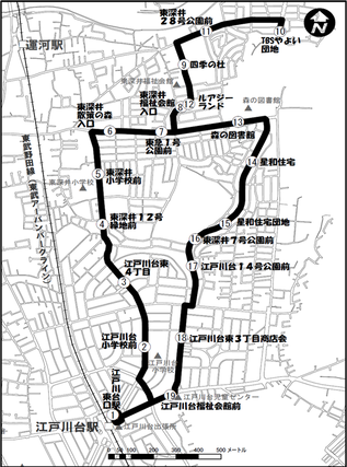 江戸川台東ルート図
