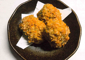 ゴーヤのおかき揚げ