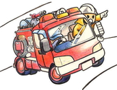 消防自動車のイラスト