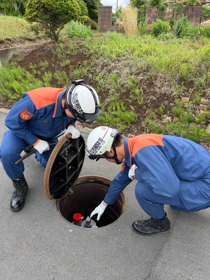 消火栓調査の写真