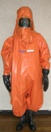 化学防護服の写真