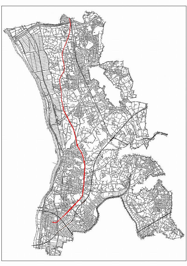 3・3・2　新川南流山線計画道路図