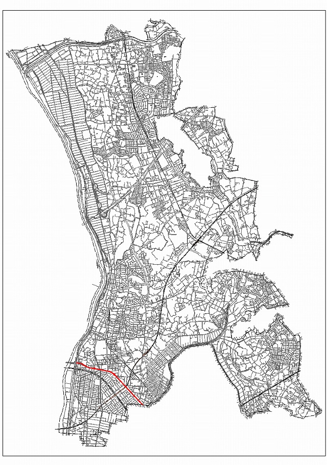 3・4・4　流山鰭ヶ崎線計画道路図