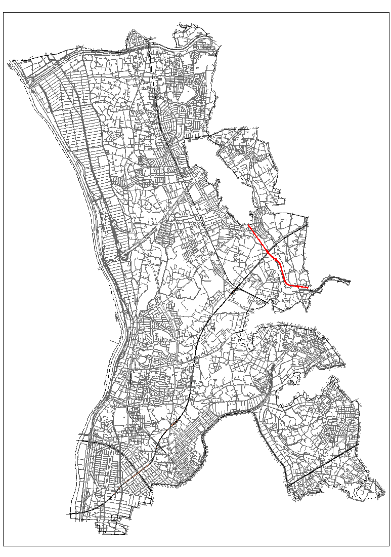 3・4・8　美田駒木線計画道路図