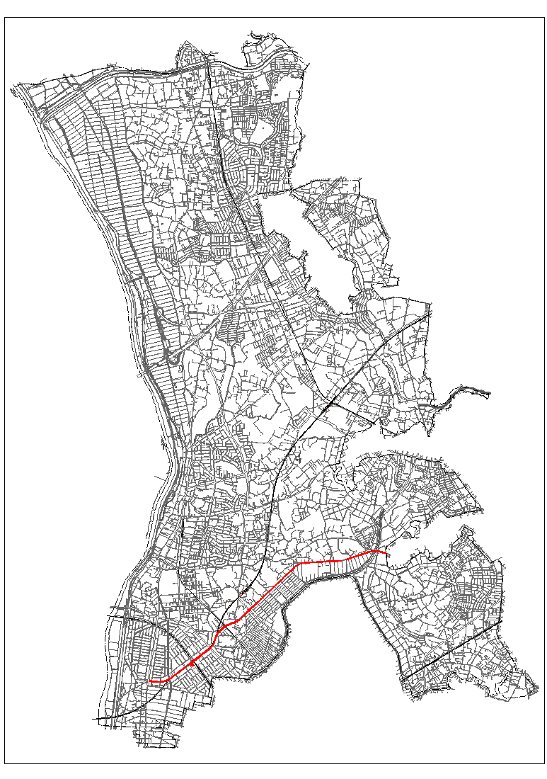 3・4・9　南流山名都借線計画道路図