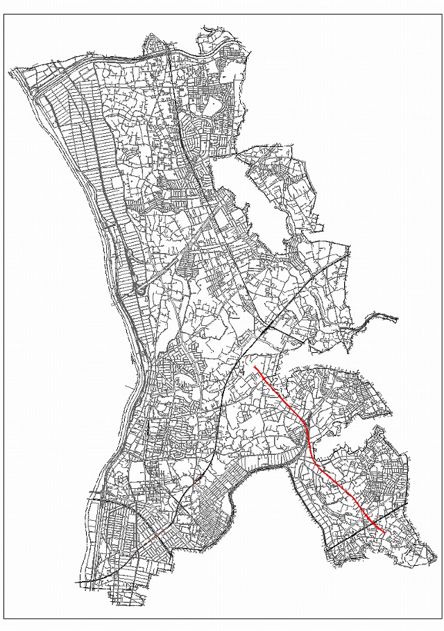 3・4・10　市野谷向小金新田線計画道路図