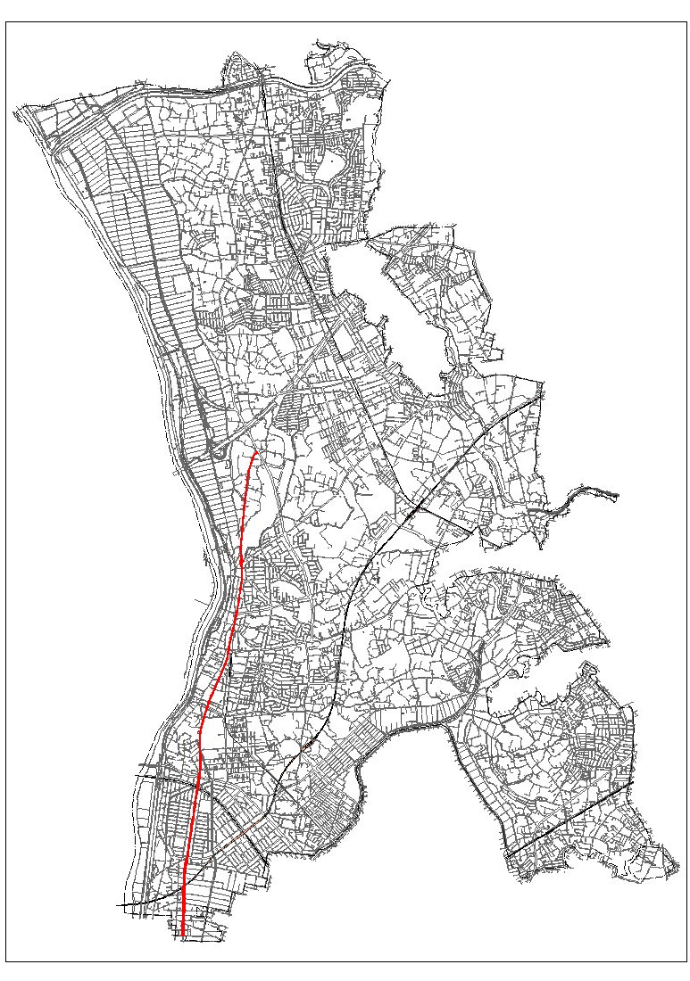 3・5・13　流山上貝塚線計画道路図 