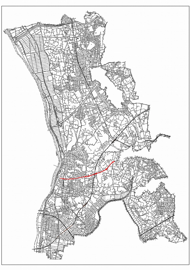 3・4・14　流山柏線計画道路図 