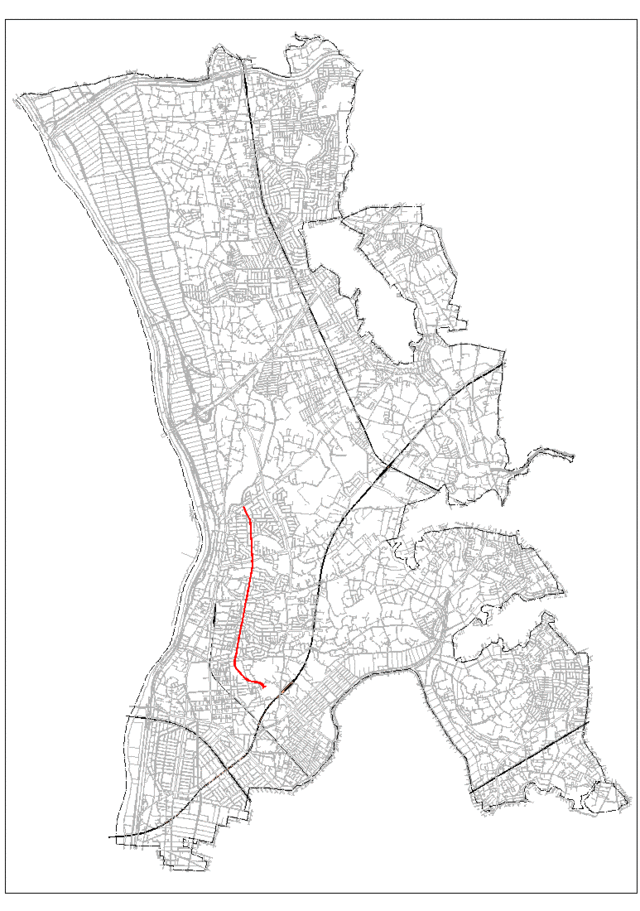 3・5・16　三輪野山西平井線計画道路図