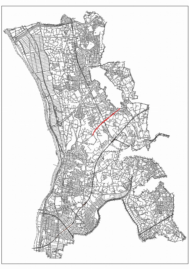 3・4・19　大畔美田線計画道路図