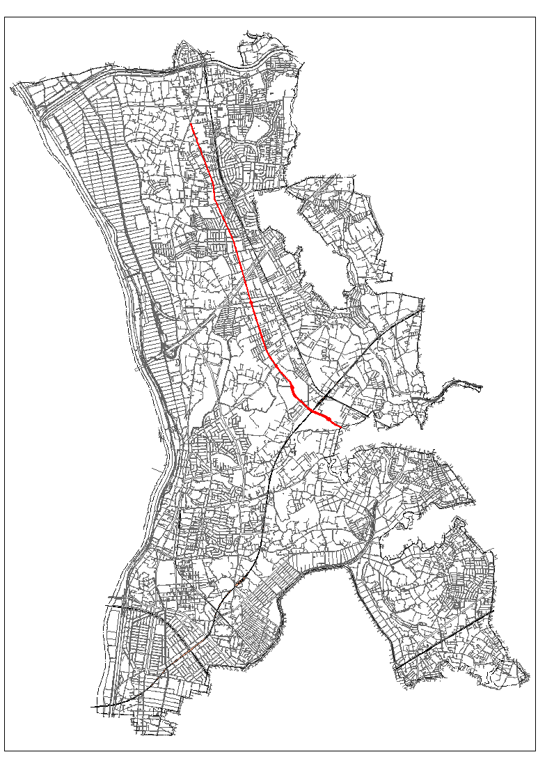 3・5・22　東深井市野谷線計画道路図