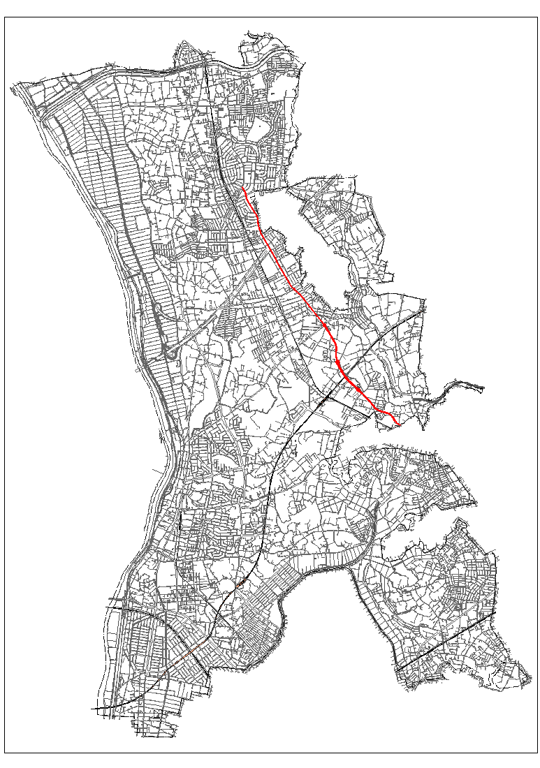 3・5・23　江戸川台駒木線計画道路図