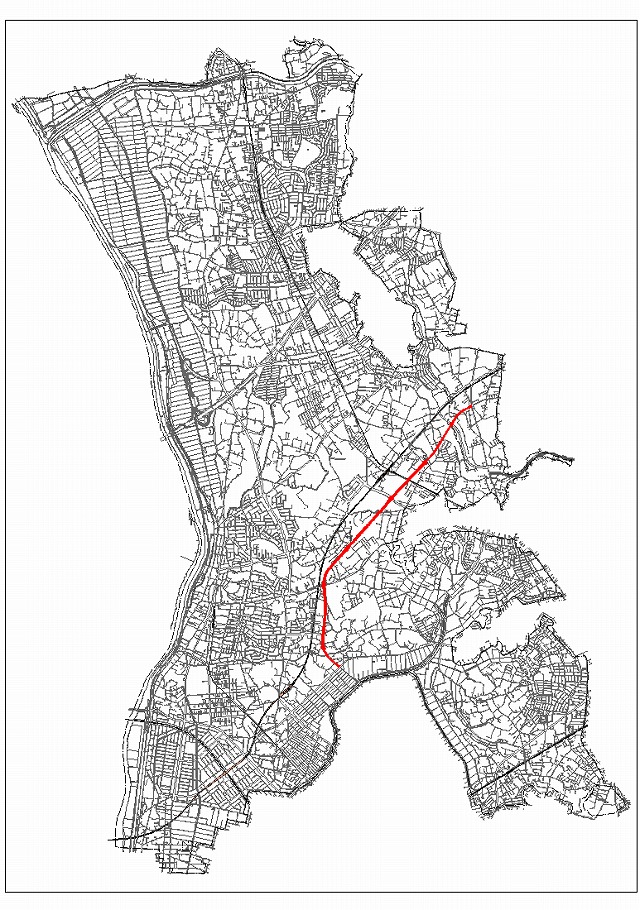 3・3・28　中駒木線計画道路図