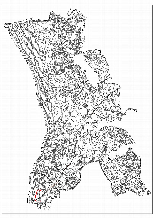 3・4・31　木南流山線計画道路図