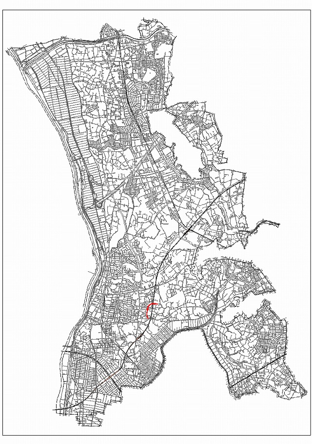 3・4・34　運動公園駅環状線計画道路図