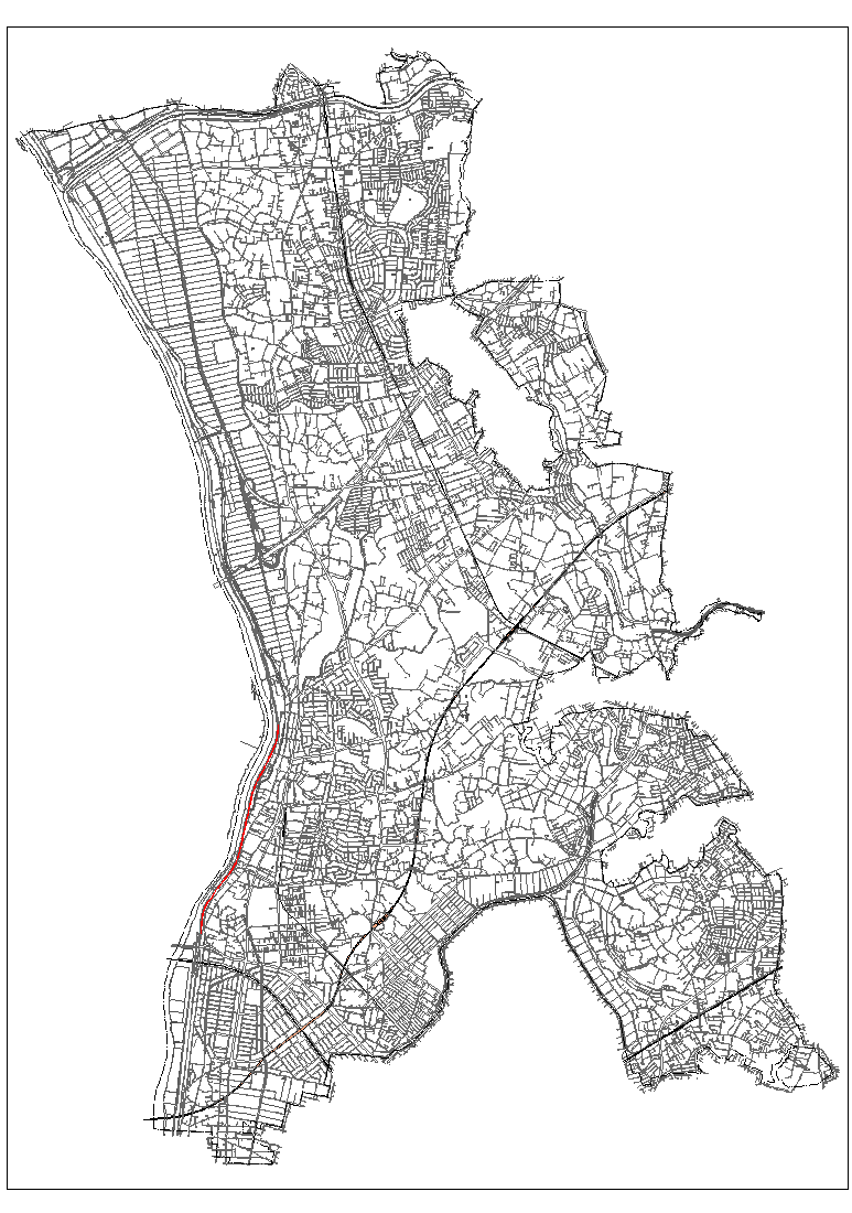 8・7・1　江戸川左岸自転車専用線計画道路図