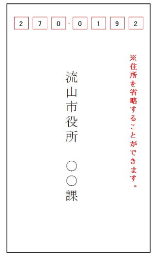 流山市役所あての郵便物について 流山市