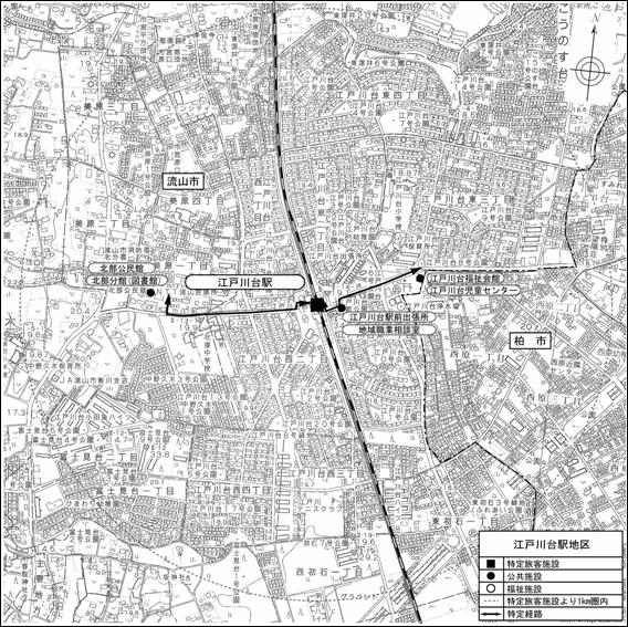 江戸川台地区（江戸川台駅周辺）の地図