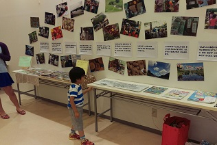 写真：利根運河の展示