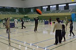 写真：ヘルスバレーボールを楽しむ参加者