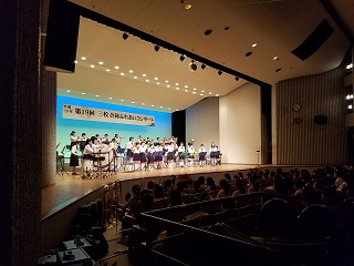 写真：流山北小学校吹奏楽部の演奏