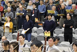 写真：第九演奏会の練習