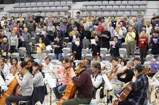 写真：第九演奏会の練習