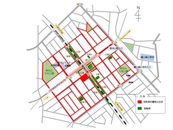 南流山駅周辺　自転車放置禁止区域