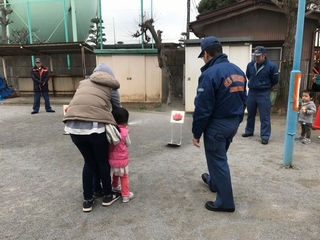 水消火器の体験の写真