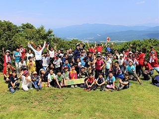 写真：山頂での記念写真