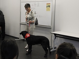 写真：セラピー犬のジョンくん