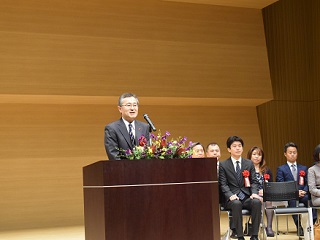 写真：柳橋千葉県教育庁企画管理部次長による挨拶