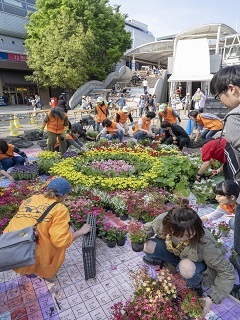 写真：花絵の様子