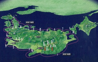 写真：展示作品の日本地図