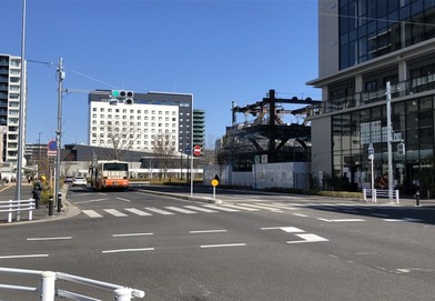 流山おおたかの森駅西口の新設信号機