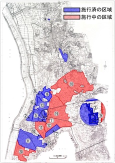 土地区画整理位置図