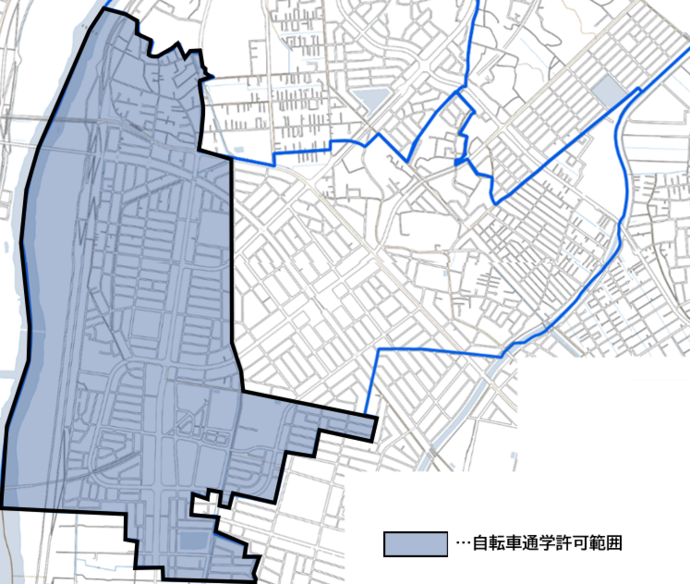 自転車許可範囲（地図）