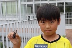 小山小学校でノコギリクワガタを発見！