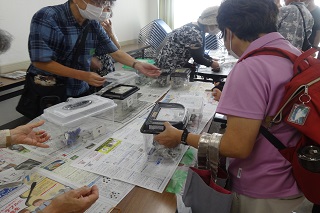 すず虫飼育教室の様子