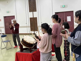 お囃子の練習の様子