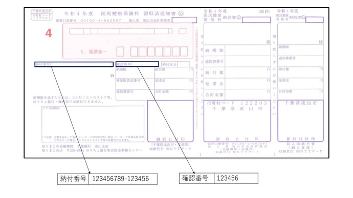 納付書サンプル