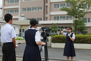 南流山中学校の生徒による取材