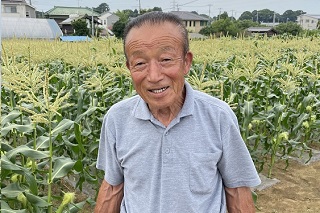 名都借の農家、海老原正樹さん