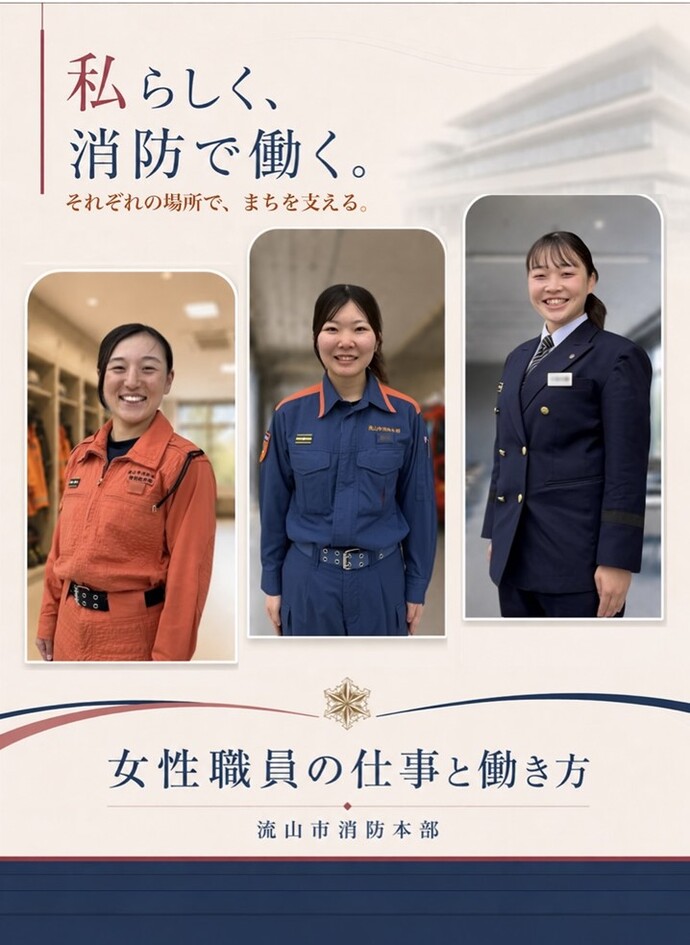 　女性消防職員を募集しています！